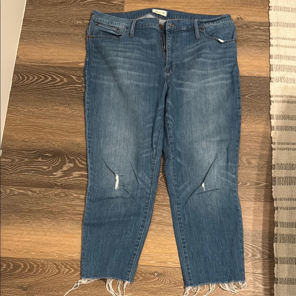 Madewell Women's Jeans. Size 34. High Rise Slim Crop BoyJean.